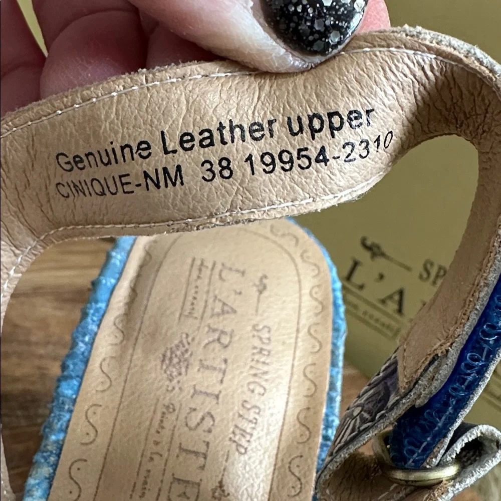 L'Artiste Women's Arautre Slingback Sandal Size 38 US 7 1/2-8 Art To Wear - Picture 5 of 17